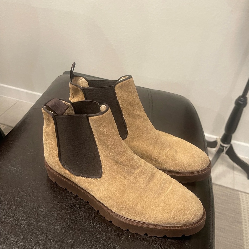Ann Mashburn Suede Chelsea Gisele comfort sole Boots 40